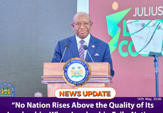 “No Nation Rises Above the Quality of Its Leadership. When Leadership Fails, Nations Suffer” -Bio Says