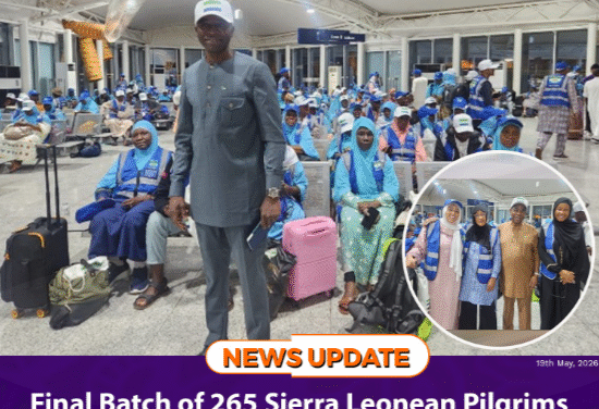 Third and Final Batch of 265 Sierra Leonean Home-Based Pilgrims Arrives in Madinah for the 1447/2026 Hajj