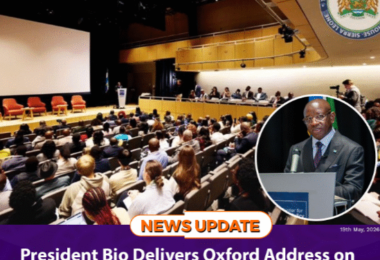 President Bio Delivers Oxford Address on Democracy and Africa’s Future
