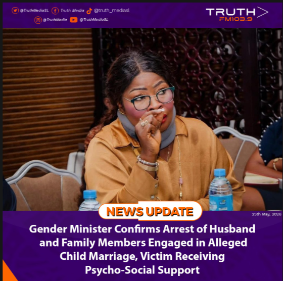 Gender Minister Confirms Arrest of Husband and Family Members Engaged in Alleged Child Marriage, Victim Receiving Psycho-Social Support