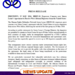 Human Rights Defenders Sound Alarm Over U.S.–Sierra Leone Deportee Agreement