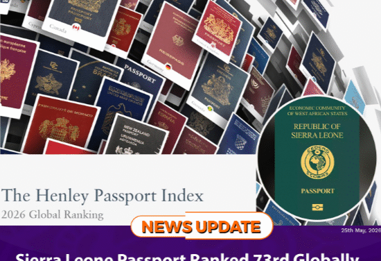 Sierra Leone Passport Ranked 73rd Globally, Trails Neighbours in West Africa