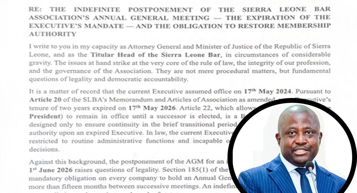 Attorney General Intervenes, Directs SLBA to Hold AGM as Executive Tenure Ends