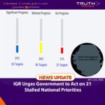 IGR Urges Government to Act on 21 Stalled National Priorities