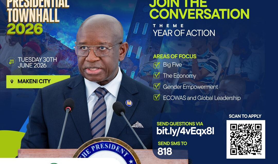 Presidential Town Hall Heads to Makeni as Bio Faces Citizens on Economy and Global Leadership