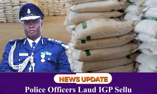 Police Officers Laud IGP Sellu as Rice Backlog Cleared