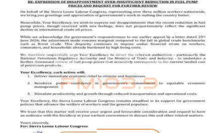 Labour Congress Expresses Disappointment Over “Insufficient” Fuel Price Reduction, Calls For Further Downward Review