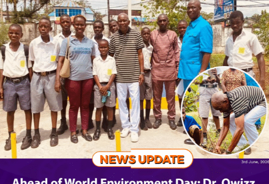 Ahead of World Environment Day: Dr. Owizz Koroma Champions Tree Planting in Schools