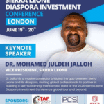VP Juldeh Jalloh to Champion Diaspora Partnership at London Investment Conference