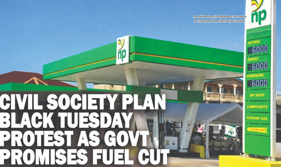 Civil Society Plan Black Tuesday Protest as Govt Promises Fuel Cut