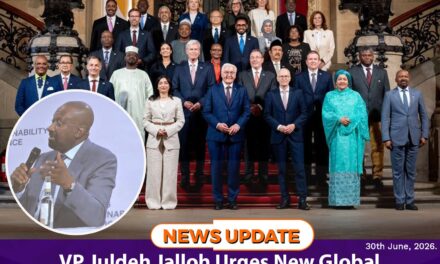 VP Juldeh Jalloh Urges New Global Architecture to Shield Vulnerable Economies