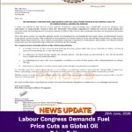 Labour Congress Demands Fuel Price Cuts as Global Oil Price Falls