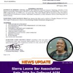 Sierra Leone Bar Association Sets Date for Deferred AGM