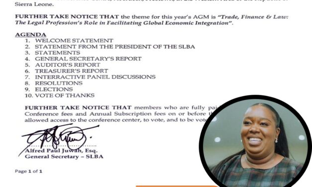 Sierra Leone Bar Association Sets Date for Deferred AGM