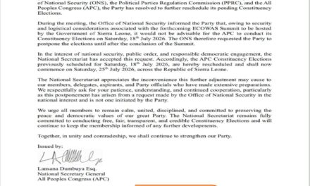 APC Constituency Elections Rescheduled Amidst Security Concerns Over ECOWAS Summit