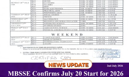 MBSSE Confirms July 20 Start for 2026 BECE, Apologises for Earlier Mix-Up