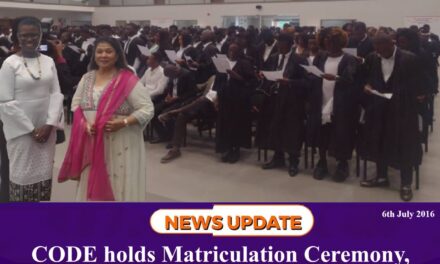CODE holds Matriculation ceremony, welcomes 350 new students