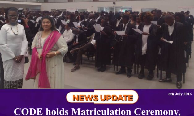 CODE holds Matriculation ceremony, welcomes 350 new students