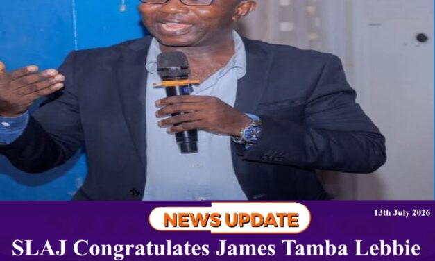 SLAJ Congratulates James Tamba Lebbie on Emerging as Leading Candidate for SLBC Director of Media