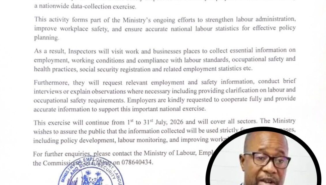 Labour Ministry Launches Nationwide Workplace Data Collection