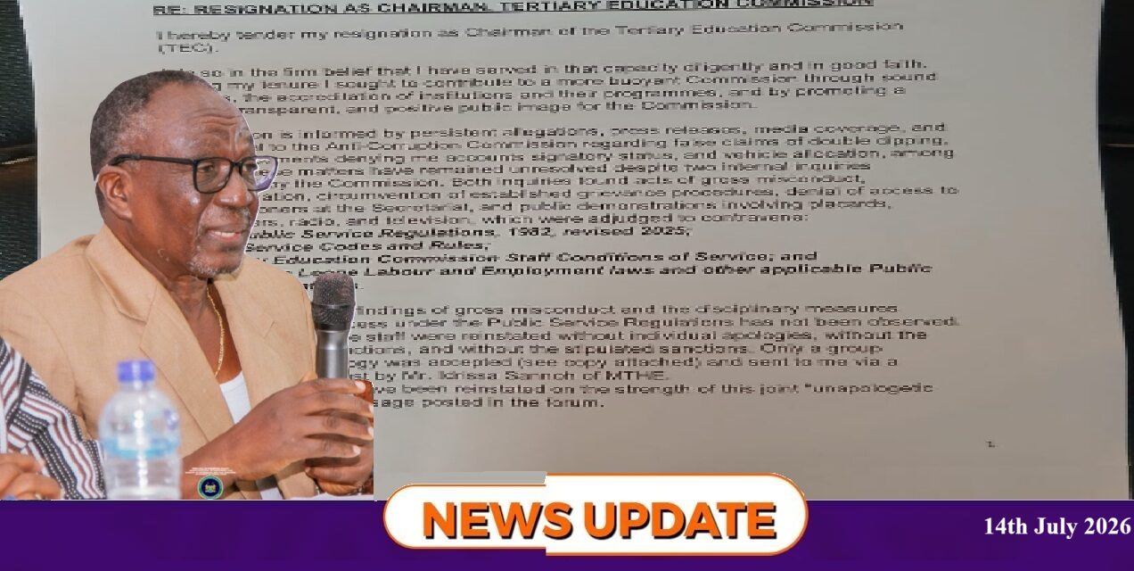 Prof. Alghali Resigns as Chairman of Tertiary Education Commission