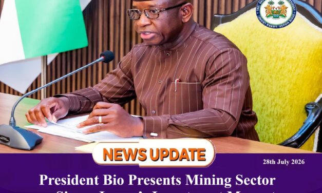 President Bio Presents Mining Sector as Sierra Leone’s Investment Magnet Ahead of WAISS 2026