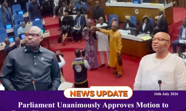 Parliament Unanimously Approves Motion to Drop Charges Against Former President Koroma