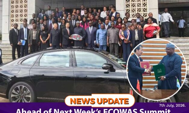 Ahead of Next Week’s ECOWAS Summit, China Donates Protocol Vehicles to Boost Reception Capacity