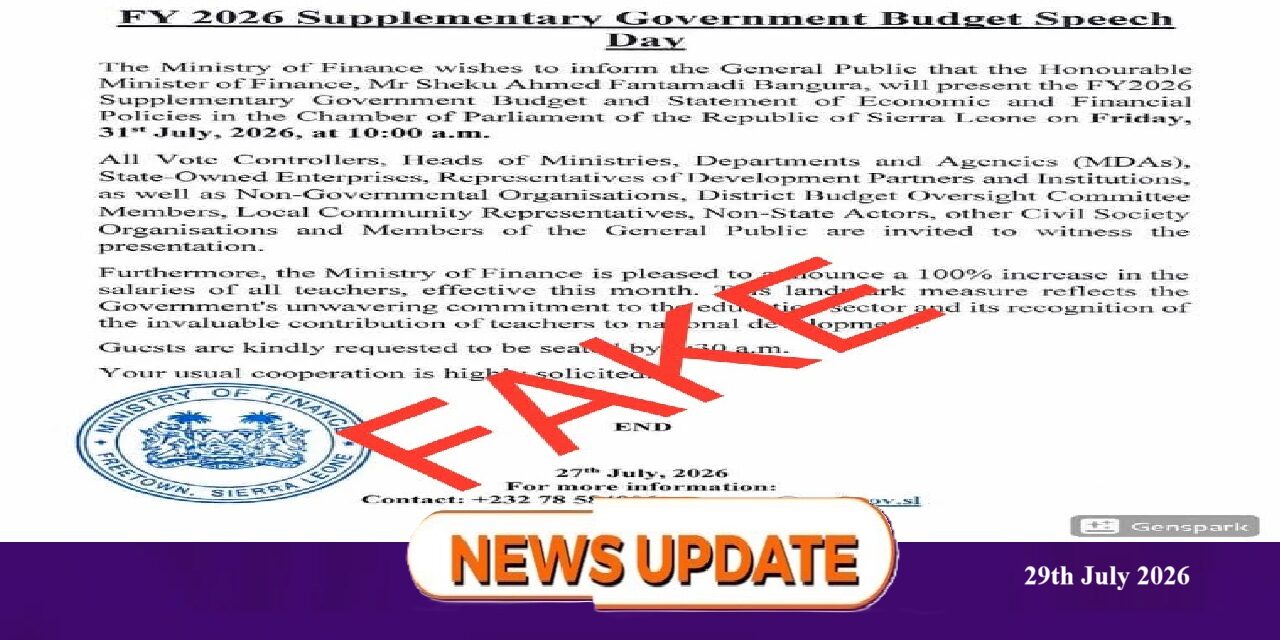Finance Ministry Refutes Teachers’ Salary Increase Rumour