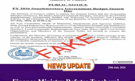 Finance Ministry Refutes Teachers’ Salary Increase Rumour