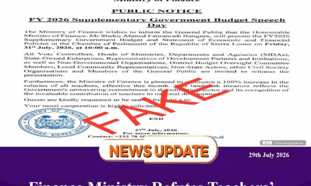 Finance Ministry Refutes Teachers’ Salary Increase Rumour