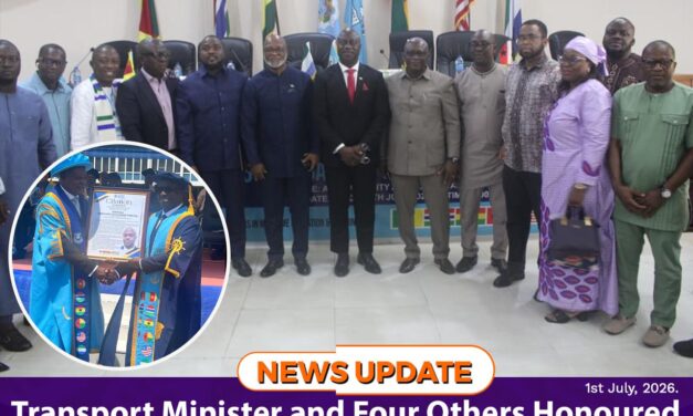 Sierra Leone’s Transport Minister and Four Others Honoured at the 20th Congregation of the Regional Maritime University in Ghana