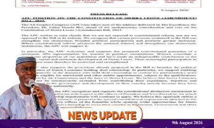 APC Declares Position on Constitutional Amendment Bill 2025
