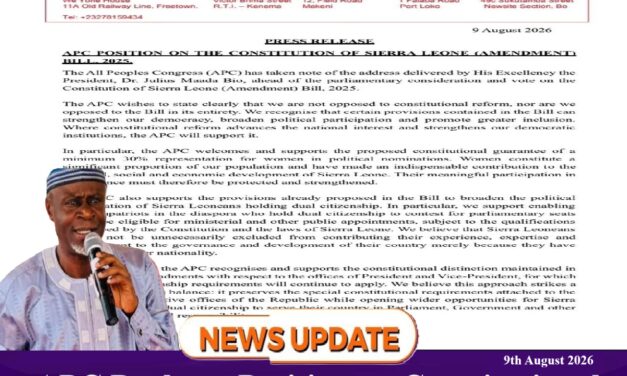 APC Declares Position on Constitutional Amendment Bill 2025