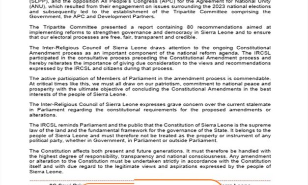 Inter‑Religious Council Raises Concern Over Constitutional Reform Stalemate