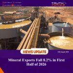 Mineral Exports Fall 8.2% in First Half of 2026