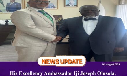 His Excellency Ambassador Iji Joseph Olusola, Nigerian Ambassador to the Russian Federation, Pays Courtesy Call on Ambassador Mohamed Yongawo