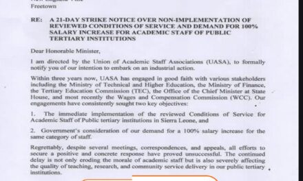 Union of Academic Staff Associations Issues 21-Day Strike Notice