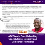 APC Stands Firm: Defending Constitutional Integrity and Democratic Principles