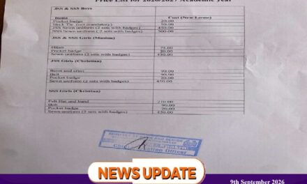 MBSSE Issues Approved Rates for School Uniforms