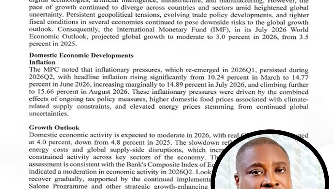 Bank of Sierra Leone Raises Monetary Policy Rate to 17.25% Amidst Rising Inflation