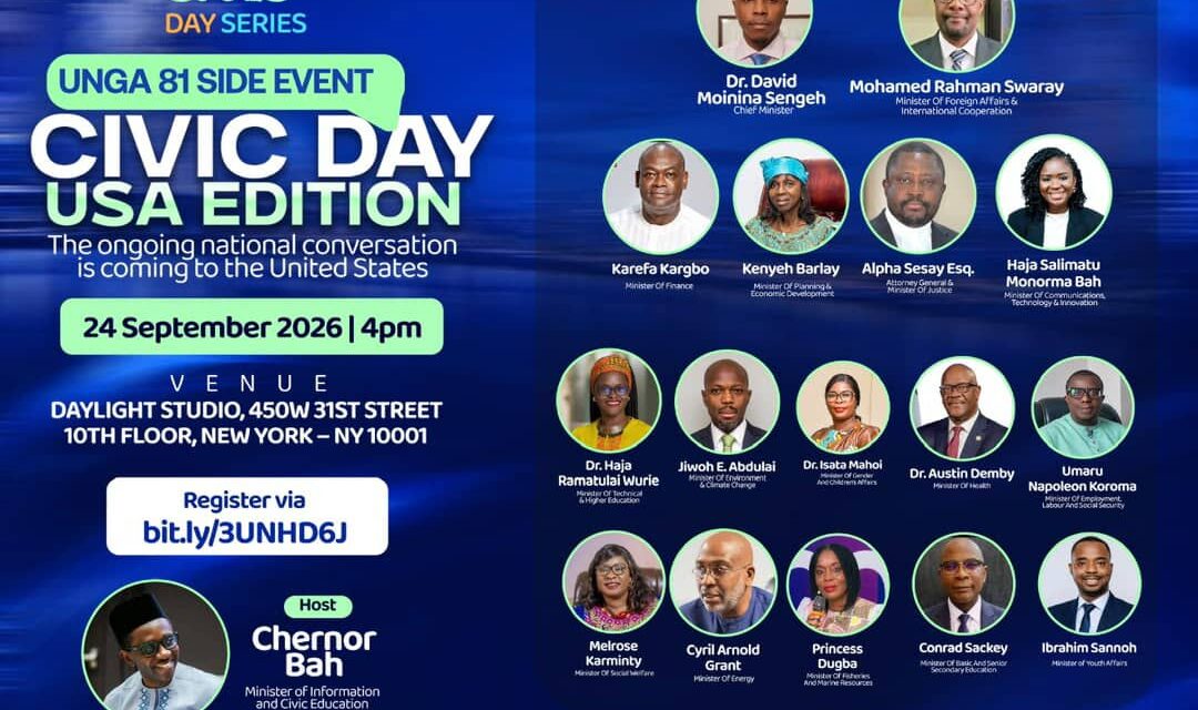 CIVIC DAY USA: TAKING SIERRA LEONE’S NATIONAL CONVERSATION TO NEW YORK