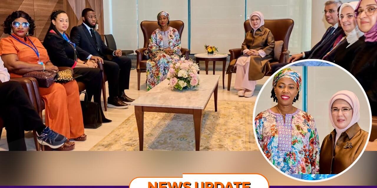 First Lady Fatima Bio and Türkiye’s Emine Erdoğan Discuss Progress of 150‑bed Pediatric Hospital Project