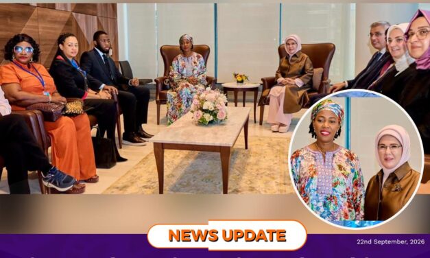 First Lady Fatima Bio and Türkiye’s Emine Erdoğan Discuss Progress of 150‑bed Pediatric Hospital Project