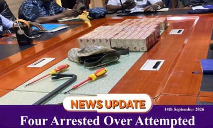 Four Arrested Over Attempted Break-In at Gold Office in Magburaka