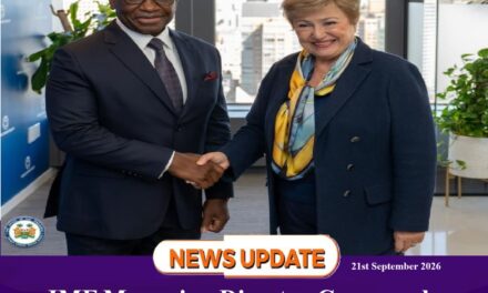 IMF Managing Director Commends Sierra Leone’s Impressive Macroeconomic Consolidation