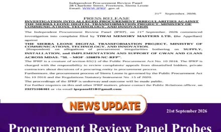 Procurement Review Panel Probes Alleged Irregularities in Digital Transformation Project