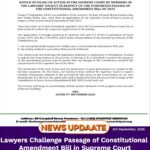 Lawyers Challenge Passage of Constitutional Amendment Bill in Supreme Court