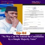 No Way Can We Amend the Constitution by a Simple Majority Votes
