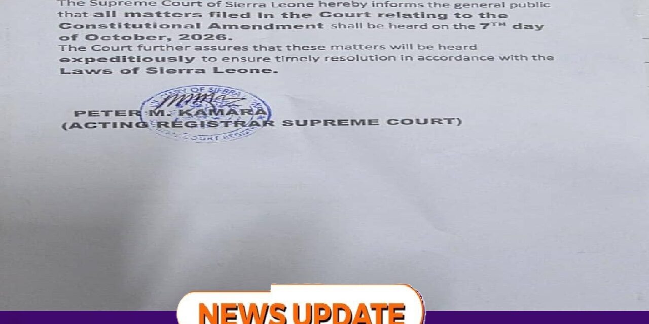 Supreme Court Sets Date to Hear Constitutional Amendment Cases